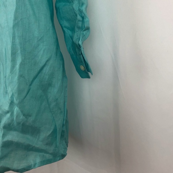 J.Jill Linen Collared button front Tunic M - Picture 5 of 11